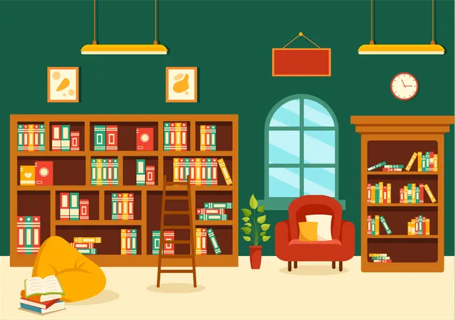 Library Vector Illustration  Illustration