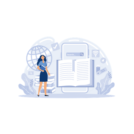 Libro de lectura en línea  Ilustración