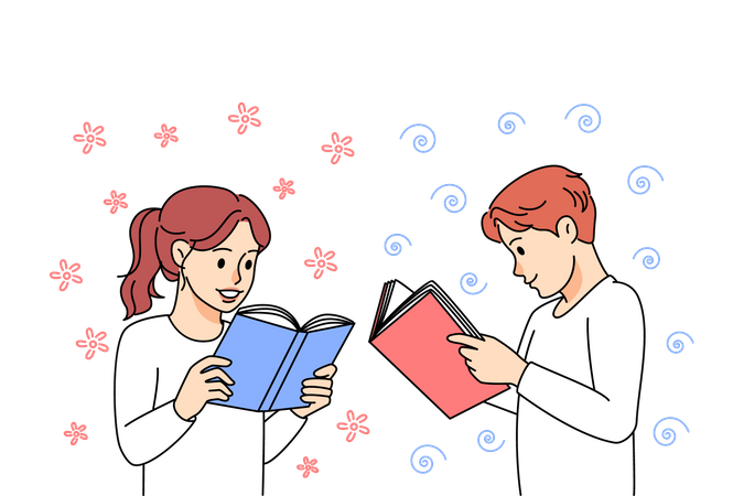 Libro de lectura para niños  Ilustración
