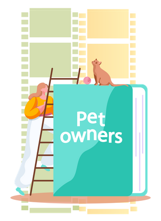 Libro para dueños de mascotas  Ilustración