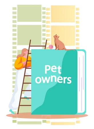 Libro para dueños de mascotas  Ilustración