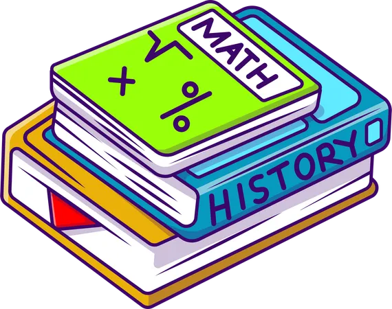 Libros de matematicas  Ilustración