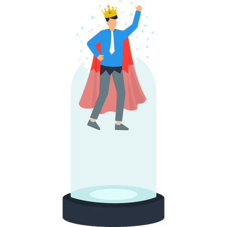 Líder empresarial exitoso  Ilustración