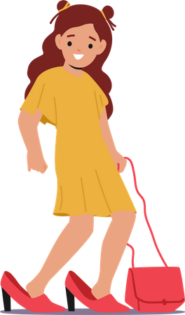Liebenswertes kleines Mädchen  Illustration