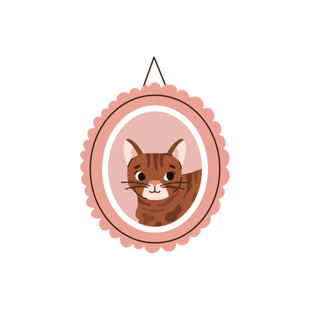 Lieblingsbild einer Katze  Illustration