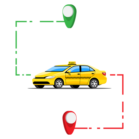 Liefertaxi-Sharing  Illustration