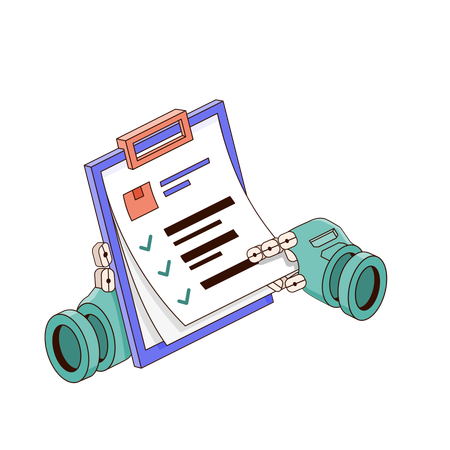 Lieferkontrolle  Illustration