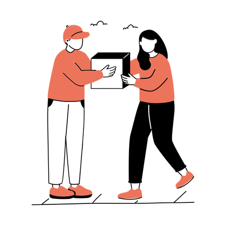 Lieferinteraktion  Illustration