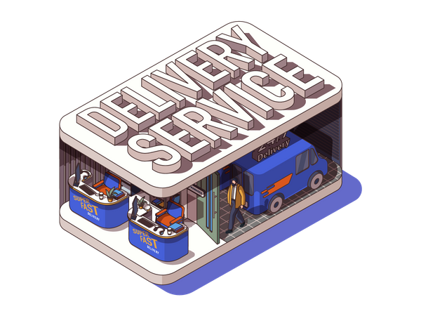 Lieferservice  Illustration