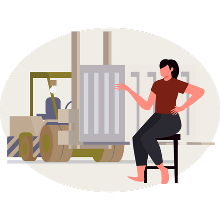Lieferservice Lager  Illustration
