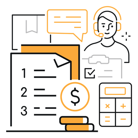 Lieferung Kundenservice  Illustration