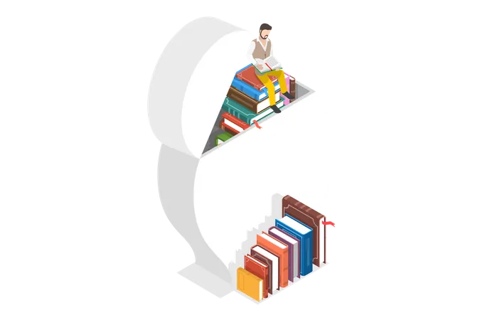 3 D Isometric Flat Vector Conceptual Illustration Of Lifelong Learning Brain And Mind Training Illustration