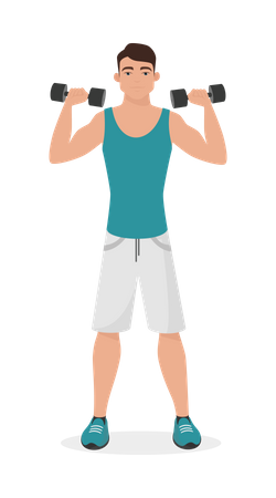 Lifting Dumbbell  Illustration