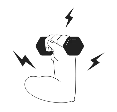 Lifting hand weight Illustration