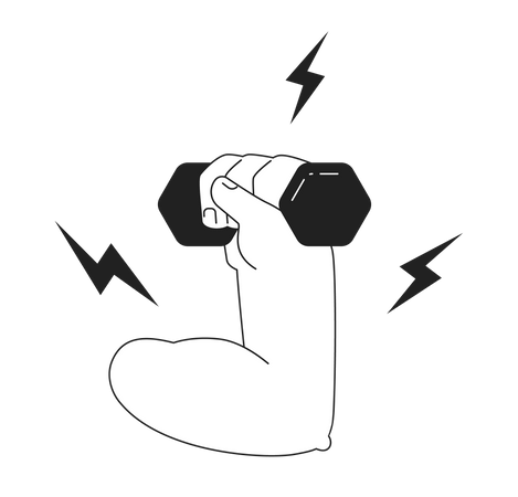 Lifting hand weight  Illustration