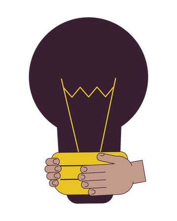 Light bulb in hands  Illustration