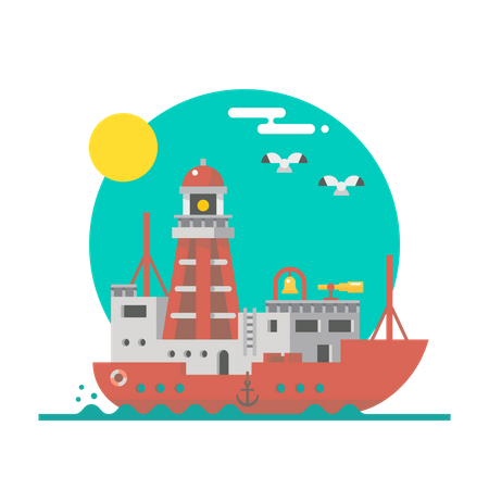 Light ship  イラスト