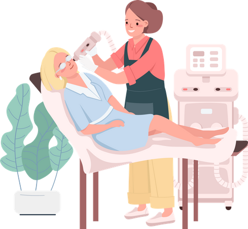 Light skin therapy  Illustration
