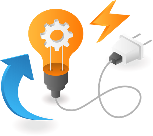 Light up idea  Illustration