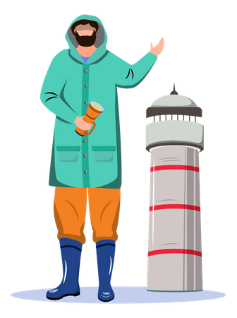 Lighthouse Keeper  Illustration