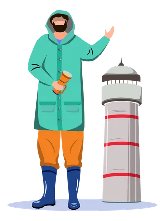 Lighthouse Keeper  Illustration