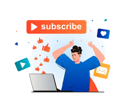Like share and subscribe  Illustration