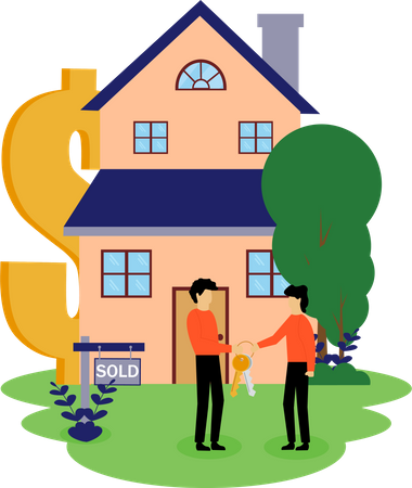 L'immobilier donne la clé à l'homme  Illustration