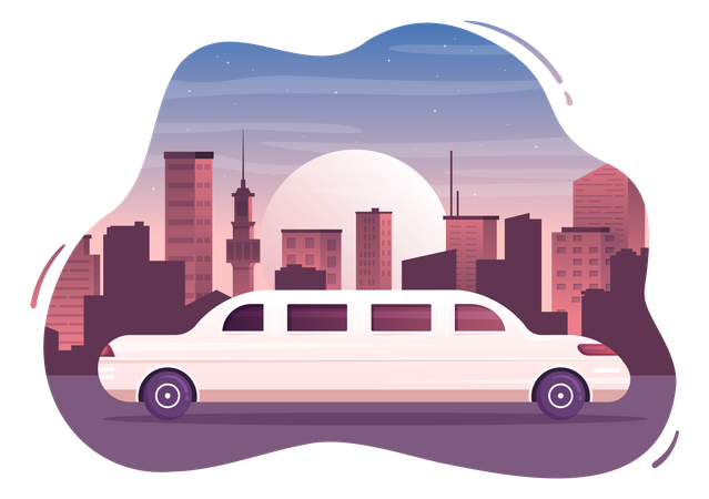 Limousine Car  Illustration