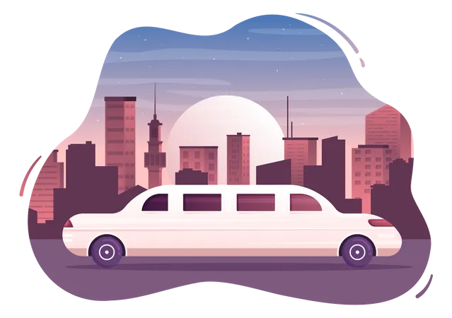 Voiture limousine  Illustration