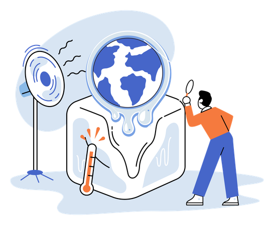 . L'impact humain augmente la température de la planète  Illustration