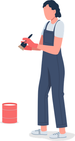Limpiadora femenina  Ilustración