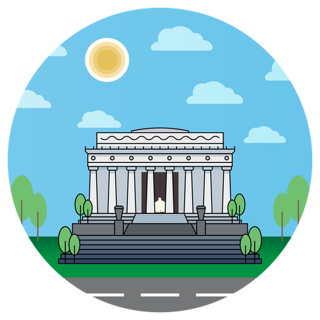 Lincoln Memorial Washington DC  Illustration