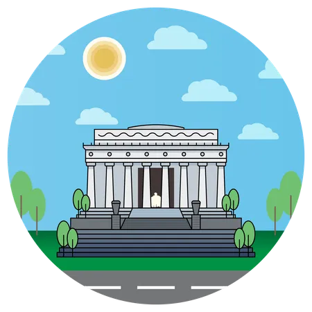 Lincoln Memorial Washington DC  Illustration