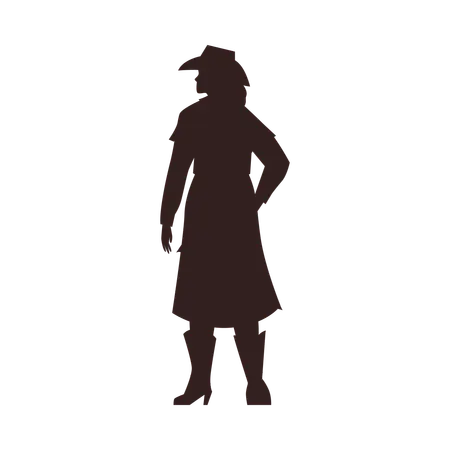 Linda cowgirl preta  Ilustração