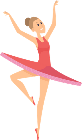 Bela dançarina de balé  Ilustração
