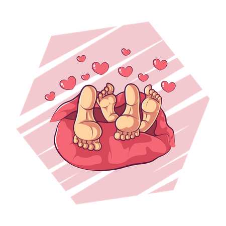 Linda pareja enamorada  Ilustración