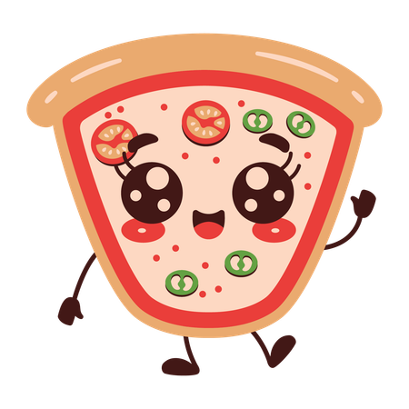 Linda pizza  Ilustración