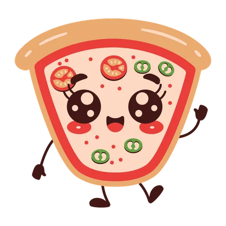 Linda pizza  Ilustración