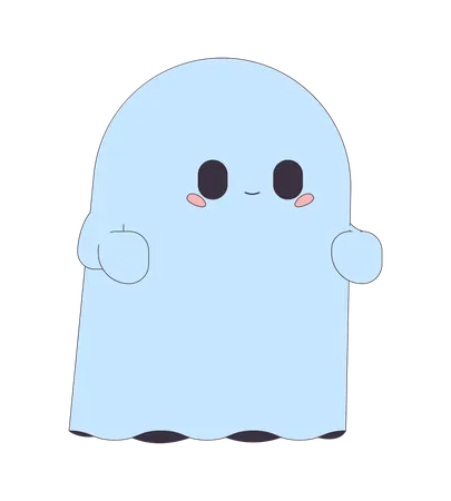 Pequeño y lindo fantasma  Ilustración