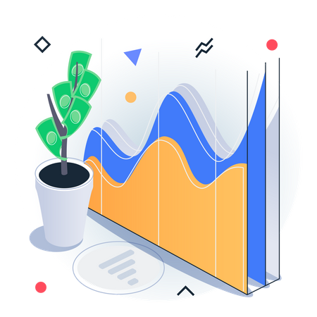 Line chart  Illustration