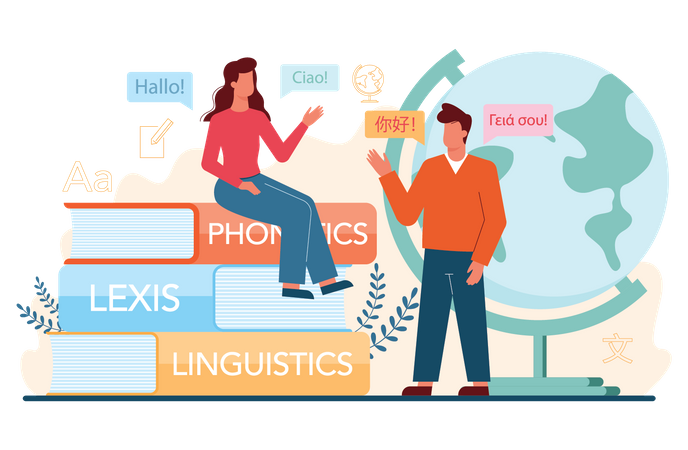 Linguist-Übersetzungskurs  Illustration