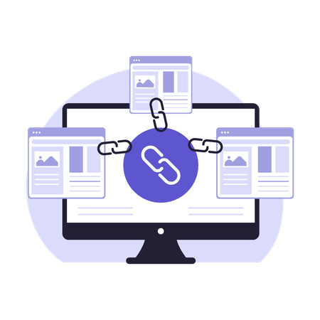 Link Building and Off-Page SEO Strategy  Illustration