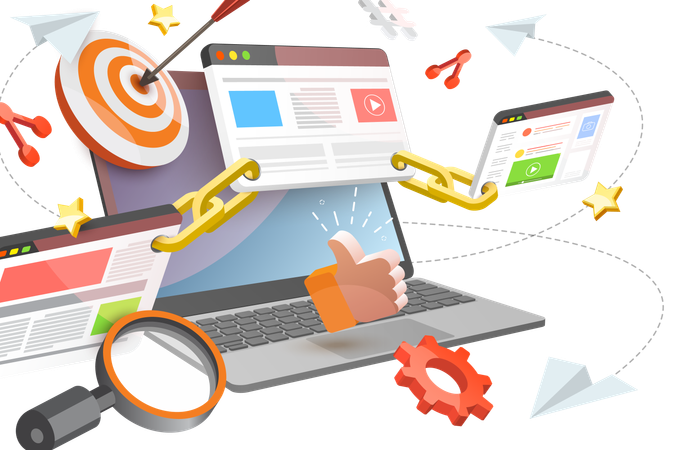 Link Building  Illustration