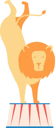 Lion au cirque  Illustration
