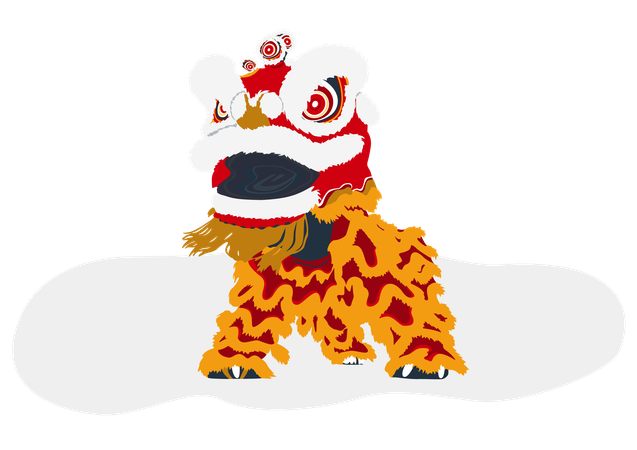 Lion dance  Illustration