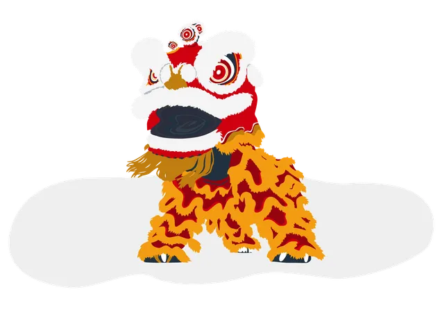 Lion dance  Illustration