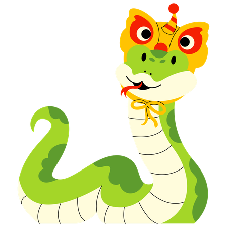 Lion Dance Snake  Illustration