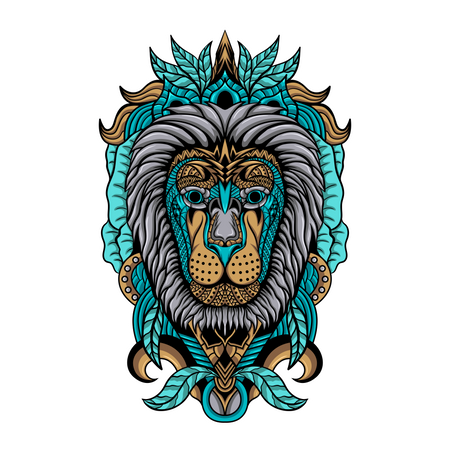 Lion Ornament  Illustration