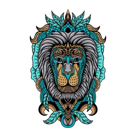 Lion Ornament  Illustration