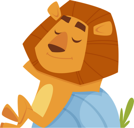 Lion relaxant  Illustration